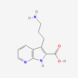 1H-Pyrrolo[2,3-b]pyridine-2-carboxylic acid, 3-(3-aminopropyl)-