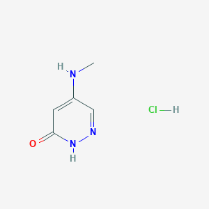 molecular formula C5H8ClN3O B1465860 5-(Methylamino)-2,3-dihydropyridazin-3-one hydrochloride CAS No. 1354963-48-6