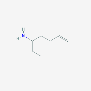 molecular formula C7H15N B1465868 Hept-6-en-3-amine CAS No. 882855-20-1