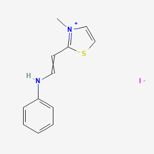 2-(2-Anilinoethenyl)-3-methyl-1,3-thiazol-3-ium iodide