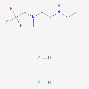 molecular formula C7H17Cl2F3N2 B1465869 [2-(Ethylamino)ethyl](methyl)(2,2,2-trifluoroethyl)amine dihydrochloride CAS No. 1354953-40-4