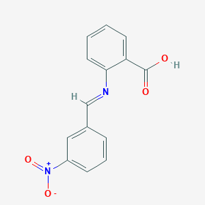 2-[(3-Nitrophenyl)methylideneamino]benzoic acid