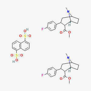 methyl (1R)-3-(4-fluorophenyl)-8-methyl-8-azabicyclo[3.2.1]octane-2-carboxylate;naphthalene-1,5-disulfonic acid