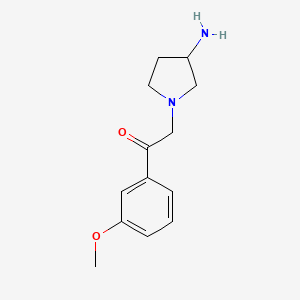 molecular formula C13H18N2O2 B1465894 2-(3-氨基吡咯烷-1-基)-1-(3-甲氧基苯基)乙烷-1-酮 CAS No. 1338675-19-6