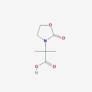 molecular formula C7H11NO4 B1465895 2-甲基-2-(2-氧代-1,3-恶唑烷-3-基)丙酸 CAS No. 1247574-55-5