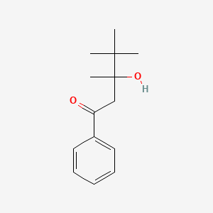 molecular formula C14H20O2 B14658981 3-Hydroxy-3,4,4-trimethyl-1-phenylpentan-1-one CAS No. 42095-26-1