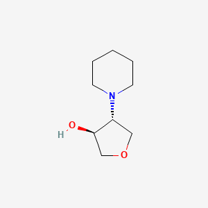 molecular formula C9H17NO2 B1465900 (3S,4R)-4-(piperidin-1-yl)oxolan-3-ol CAS No. 1932169-42-0