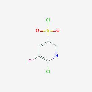molecular formula C5H2Cl2FNO2S B1465905 6-氯-5-氟吡啶-3-磺酰氯 CAS No. 1261737-06-7