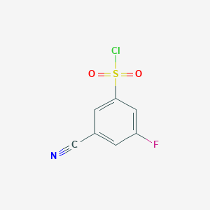 molecular formula C7H3ClFNO2S B1465913 3-氰基-5-氟苯-1-磺酰氯 CAS No. 1261644-49-8