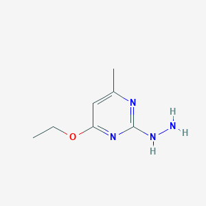 molecular formula C7H12N4O B1465915 4-乙氧基-2-肼基-6-甲基嘧啶 CAS No. 89852-51-7
