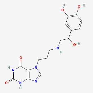 7-(3-((2-(3,4-Dihydroxyphenyl)-2-hydroxyethyl)amino)propyl)theophylline