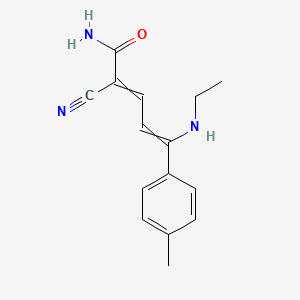 2-Cyano-5-(ethylamino)-5-(4-methylphenyl)penta-2,4-dienamide