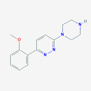 molecular formula C15H18N4O B1465918 3-(2-甲氧基苯基)-6-哌嗪-1-基哒嗪 CAS No. 1338675-85-6