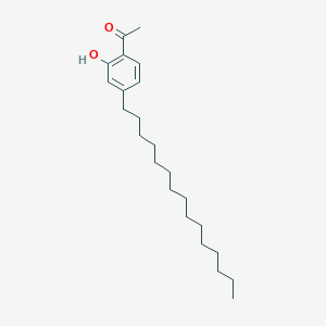 molecular formula C23H38O2 B14659256 1-(2-Hydroxy-4-pentadecylphenyl)ethan-1-one CAS No. 52122-69-7