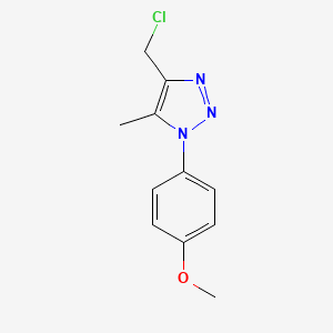 molecular formula C11H12ClN3O B1465929 4-(氯甲基)-1-(4-甲氧基苯基)-5-甲基-1H-1,2,3-三唑 CAS No. 1338662-90-0