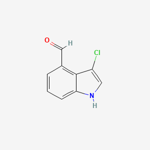 molecular formula C9H6ClNO B1465944 3-氯-1H-吲哚-4-甲醛 CAS No. 1216113-27-7