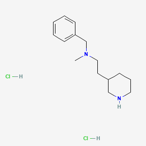 molecular formula C15H26Cl2N2 B1465946 n-Benzyl-n-methyl-2-(3-piperidinyl)-1-ethanamine dihydrochloride CAS No. 1220035-74-4