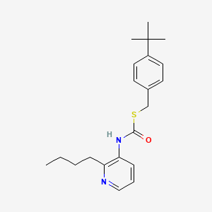 O-Butyl S-((4-(1,1-dimethylethyl)phenyl)methyl) 3-pyridinylcarbonimidothioate