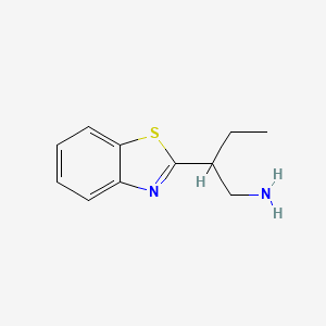 molecular formula C11H14N2S B1465950 2-(Benzo[d]thiazol-2-yl)butan-1-amine CAS No. 1492621-16-5
