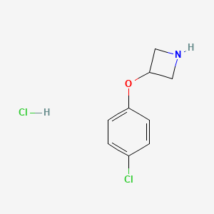 molecular formula C9H11Cl2NO B1465951 3-(4-Chlorophenoxy)azetidine hydrochloride CAS No. 490021-97-1