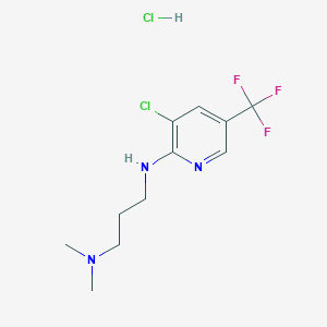 molecular formula C11H16Cl2F3N3 B1465957 N1-[3-氯-5-(三氟甲基)-2-吡啶基]-N3,N3-二甲基-1,3-丙二胺盐酸盐 CAS No. 1220037-84-2