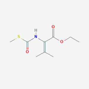 2-Butenoic acid, 3-methyl-2-[[(methylthio)carbonyl]amino]-, ethyl ester