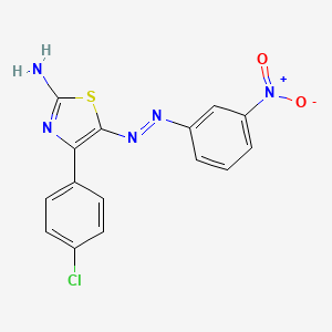 4-(4-Chlorophenyl)-5-[2-(3-nitrophenyl)hydrazinylidene]-1,3-thiazol-2(5H)-imine