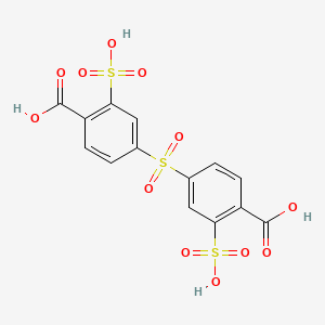 molecular formula C14H10O12S3 B14659873 4,4'-Sulfonylbis(2-sulfobenzoic acid) CAS No. 36945-14-9