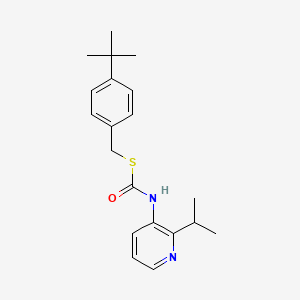 Carbonimidothioic acid, 3-pyridinyl-, S-((4-(1,1-dimethylethyl)phenyl)methyl)O-(1-methylethyl) ester