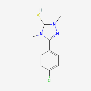 5-(4-Chloro-phenyl)-2,4-dimethyl-3,4-dihydro-2H-[1,2,4]triazole-3-thiol