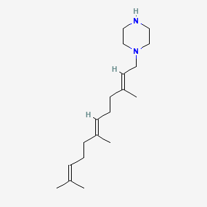 molecular formula C19H34N2 B14659971 1-(3,7,11-Trimethyl-2,6,10-dodecatrienyl)piperazine CAS No. 50419-24-4