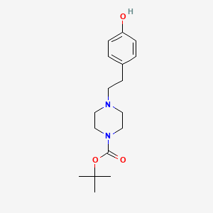 molecular formula C17H26N2O3 B1466019 1,1-Dimethylethyl 4-[2-(4-hydroxyphenyl)ethyl]-1-piperazinecarboxylate CAS No. 958651-14-4