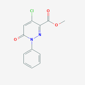 B146602 Methyl 4-chloro-6-oxo-1-phenyl-1,6-dihydropyridazine-3-carboxylate CAS No. 129109-17-7