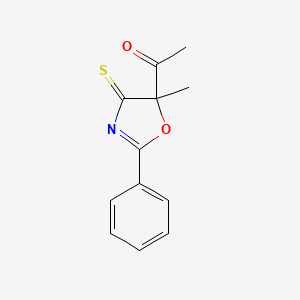 1-(5-Methyl-2-phenyl-4-thioxo-4,5-dihydro-1,3-oxazol-5-yl)ethanone