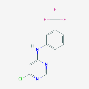 molecular formula C11H7ClF3N3 B1466030 6-氯-N-(3-(三氟甲基)苯基)嘧啶-4-胺 CAS No. 872510-82-2