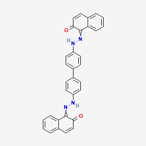 B14660423 1,1'-[[1,1'-Biphenyl]-4,4'-diyldi(hydrazin-2-yl-1-ylidene)]di(naphthalen-2(1H)-one) CAS No. 42898-47-5