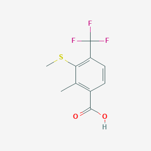 molecular formula C10H9F3O2S B1466049 2-Methyl-3-(methylthio)-4-(trifluoromethyl)benzoic acid CAS No. 1070761-71-5