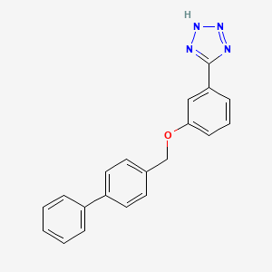 molecular formula C20H16N4O B1466050 5-[3-(Biphenyl-4-ylmethoxy)phenyl]-1H-tetrazole CAS No. 503828-15-7