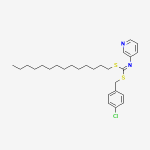 (4-Chlorophenyl)methyl tetradecyl 3-pyridinylcarbonimidodithioate