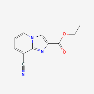 molecular formula C11H9N3O2 B1466060 Ethyl 8-cyanoimidazo[1,2-A]pyridine-2-carboxylate CAS No. 885275-88-7