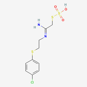 Methanethiol, N-(2-(p-chlorophenylthio)ethyl)amidino-, hydrogen sulfate (ester)