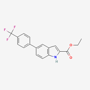 molecular formula C18H14F3NO2 B1466074 Ethyl 5-(4-(trifluoromethyl)phenyl)-1H-indole-2-carboxylate CAS No. 871927-70-7