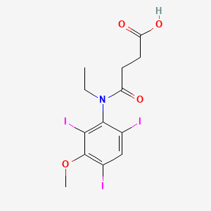 N-Ethyl-3'-methoxy-2',4',6'-triiodosuccinanilic acid