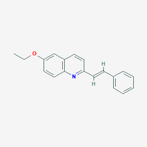 molecular formula C19H17NO B14660791 6-ethoxy-2-[(E)-2-phenylethenyl]quinoline CAS No. 38334-64-4