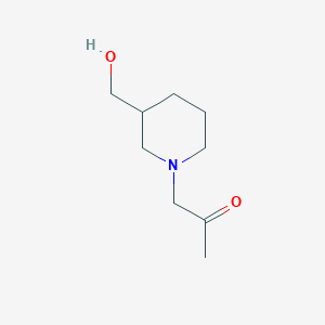 molecular formula C9H17NO2 B1466085 1-[3-(Hydroxymethyl)piperidin-1-yl]propan-2-one CAS No. 1249722-82-4