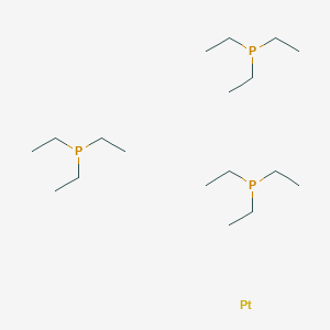 molecular formula C18H45P3Pt B14660857 Platinum, tris(triethylphosphine)- CAS No. 39045-37-9