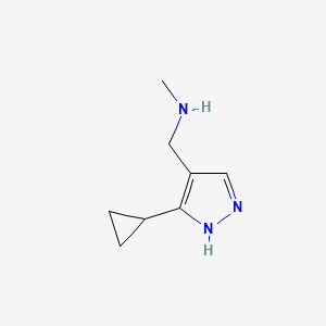 [(3-cyclopropyl-1H-pyrazol-4-yl)methyl](methyl)amine