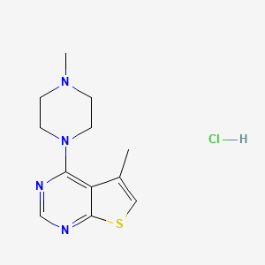 Thieno(2,3-d)pyrimidine, 5-methyl-4-(4-methyl-1-piperazinyl)-, hydrochloride