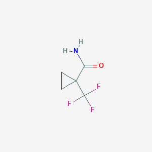 molecular formula C5H6F3NO B1466091 1-(Trifluoromethyl)cyclopropane-1-carboxamide CAS No. 1628184-67-7