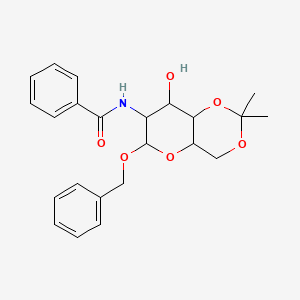 N-(8-hydroxy-2,2-dimethyl-6-phenylmethoxy-4,4a,6,7,8,8a-hexahydropyrano[3,2-d][1,3]dioxin-7-yl)benzamide